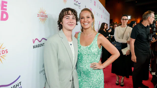 Anna Camp smiling with girlfriend Jade Whipkey in 2025 TikTok interview